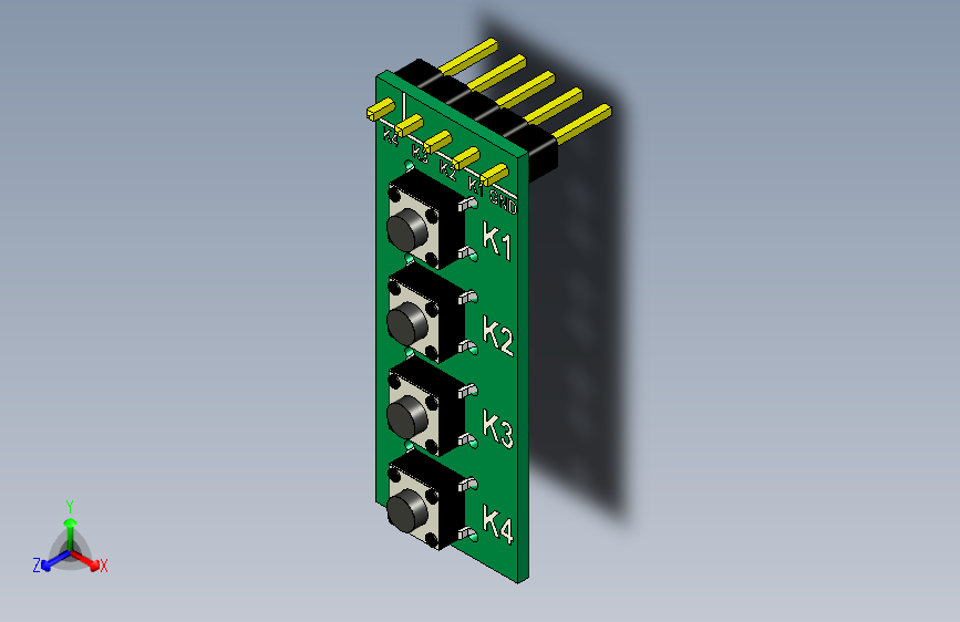 B3001567-通用4键按钮开关模块