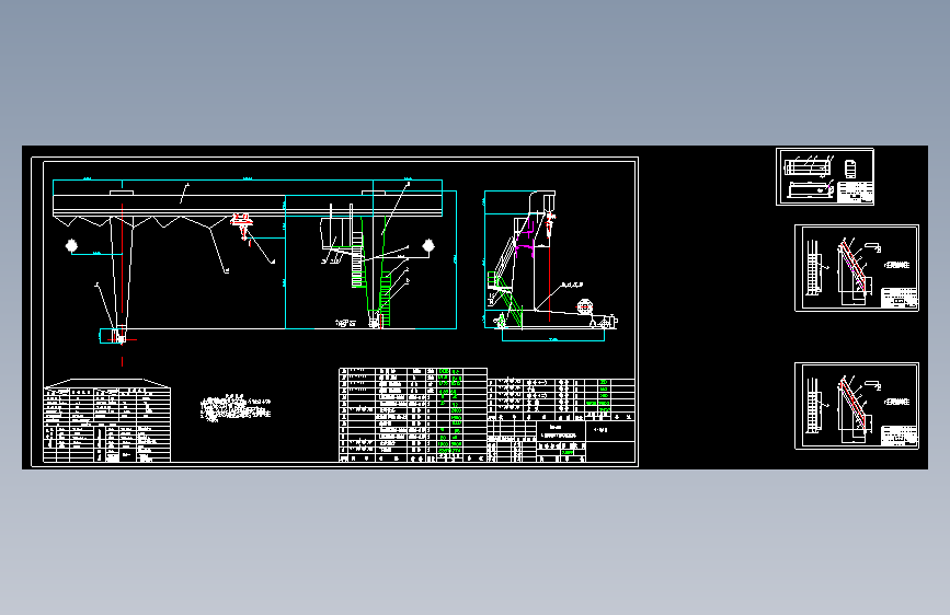 16t-18m L型葫芦门式起重机 cad