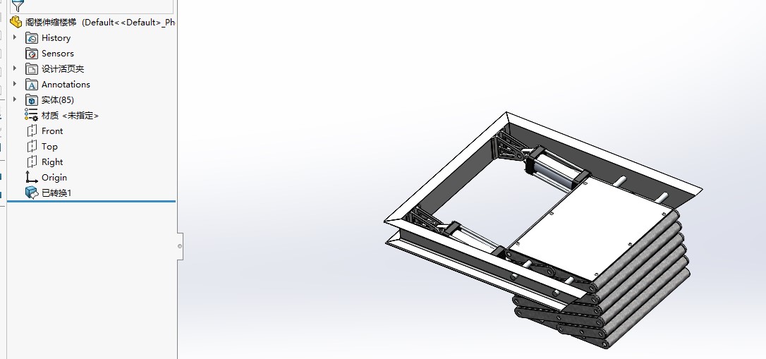 阁楼伸缩楼梯三维 1116587