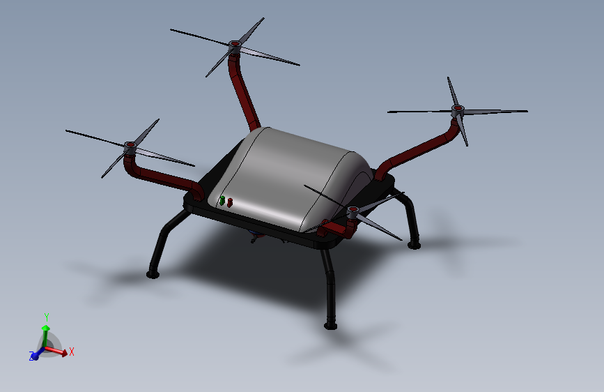 四翼无人机三维模型 320165
