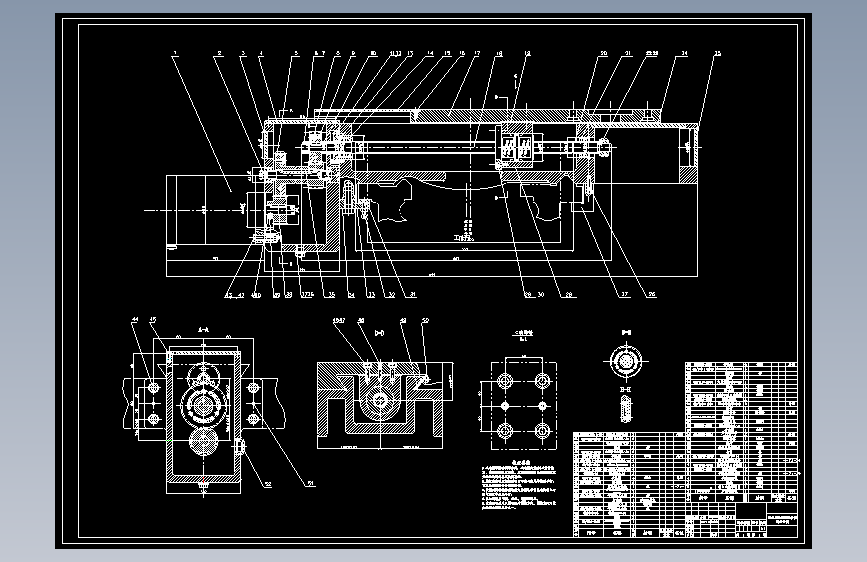 CA6140数控改造横向进给系统cad图纸说明 299647