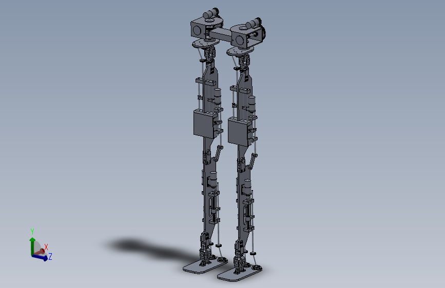 多自由度双足机械人下肢机构设计934986