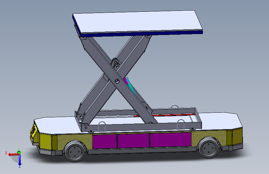 带剪刀液压升降的AGV小车 1163418