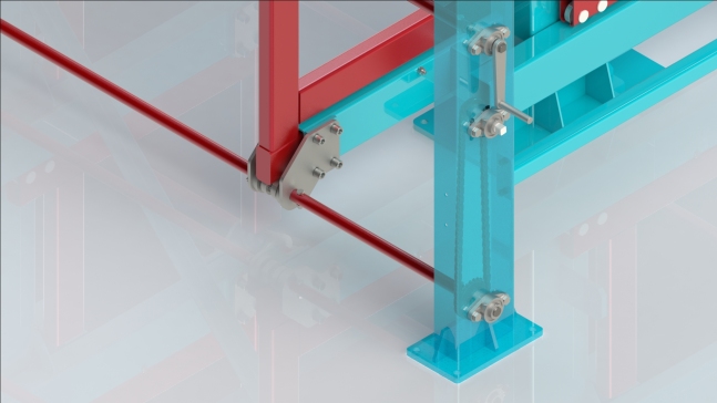 手摇伸缩悬臂货架三维模型 1737653