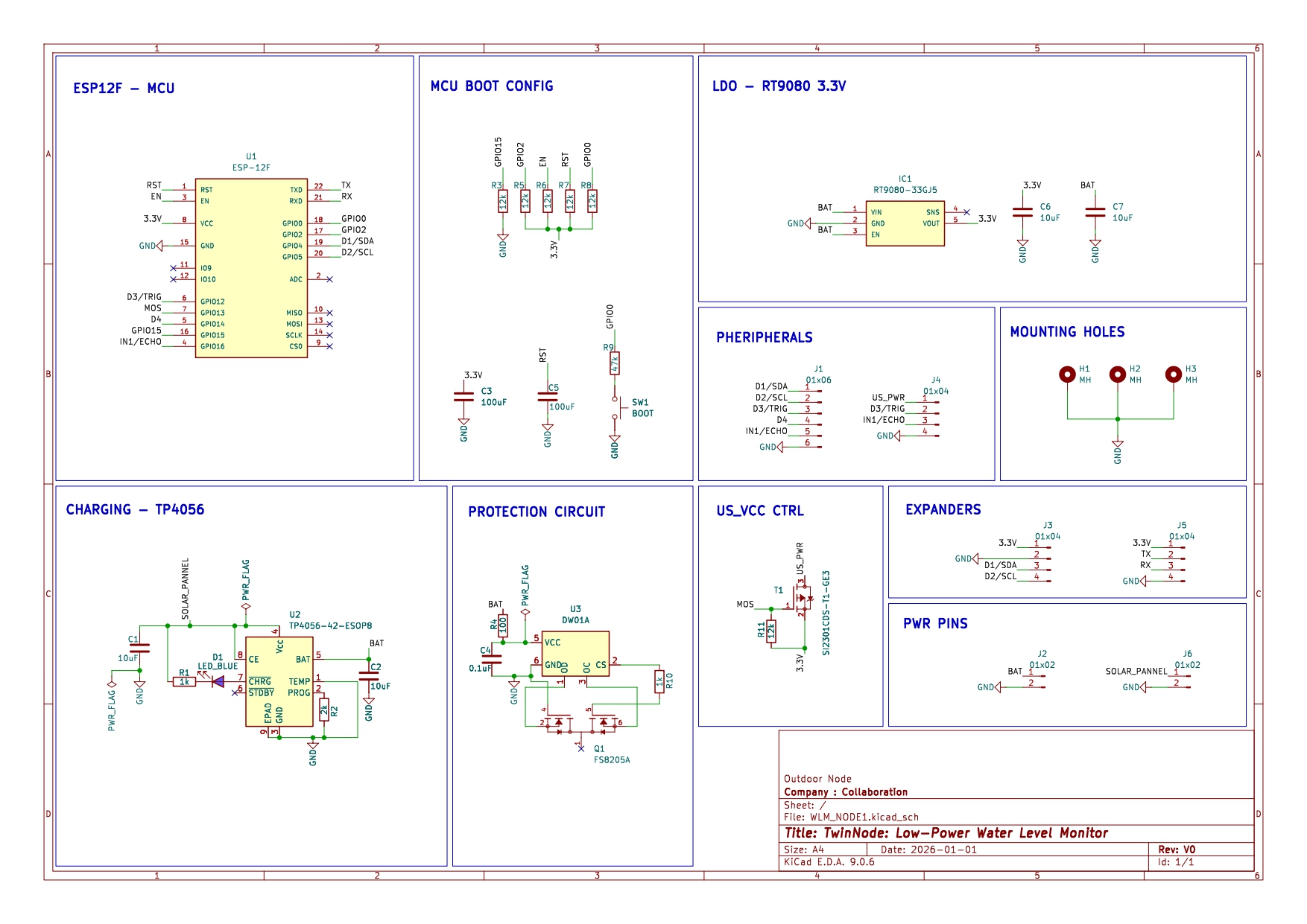 A0001258-双节点V1.0智能水位监测电路板
