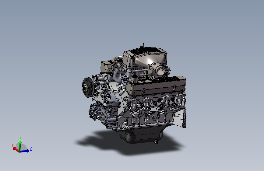 八缸汽车发动机模型