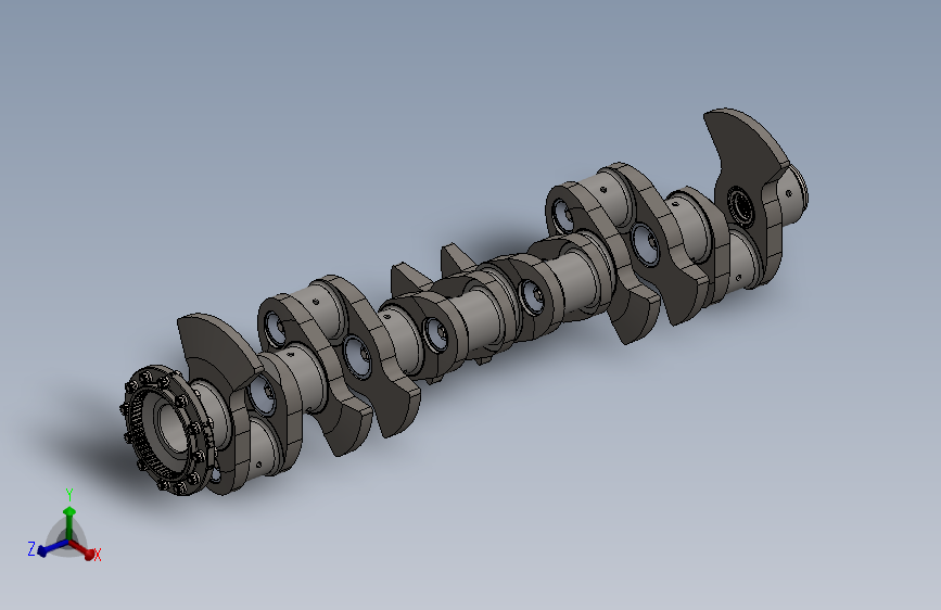 Packard Merlin V-1650-7发动机曲轴总成