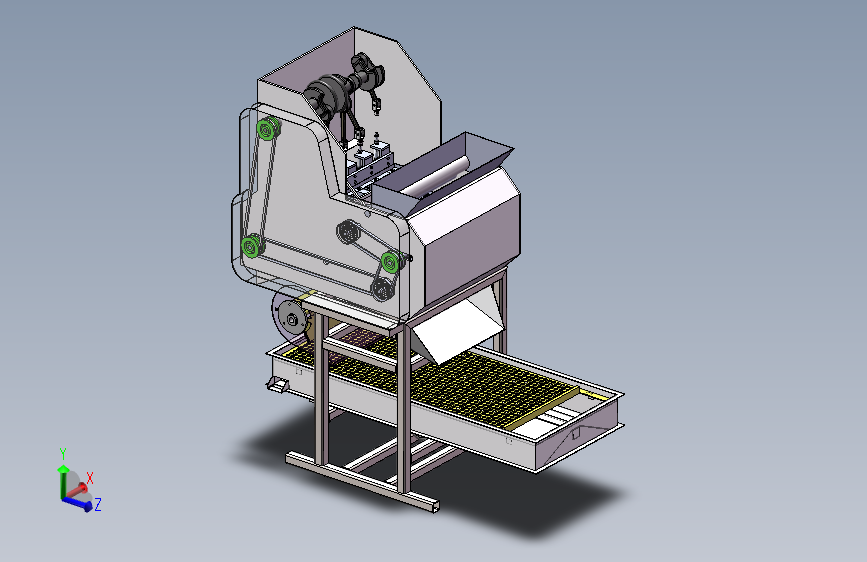 白果脱壳机三维SW+CAD图纸