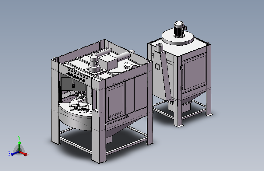 6枪4工位间歇转盘式自动喷砂机