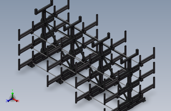 悬臂伸缩管材货架
