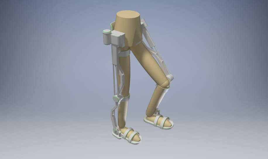 医疗辅助行走外骨骼关节设计