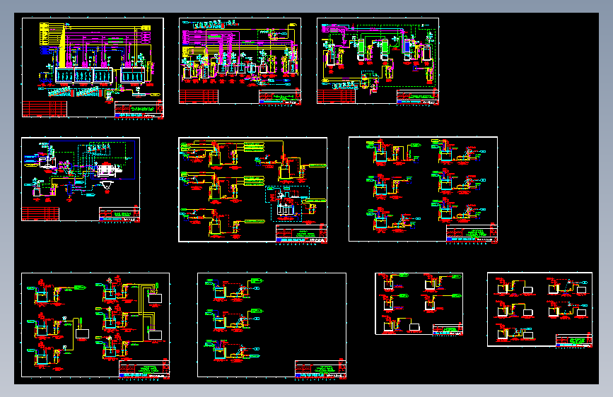 污水处理10张CAD图PID套图