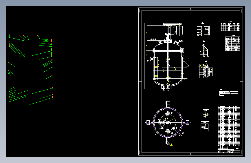 3m³的夹套传热式带涡轮式搅拌器设计