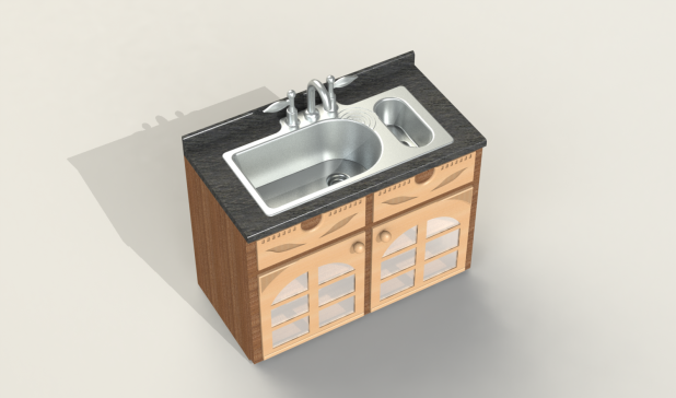 A3001668-厨房橱柜（2个版本）