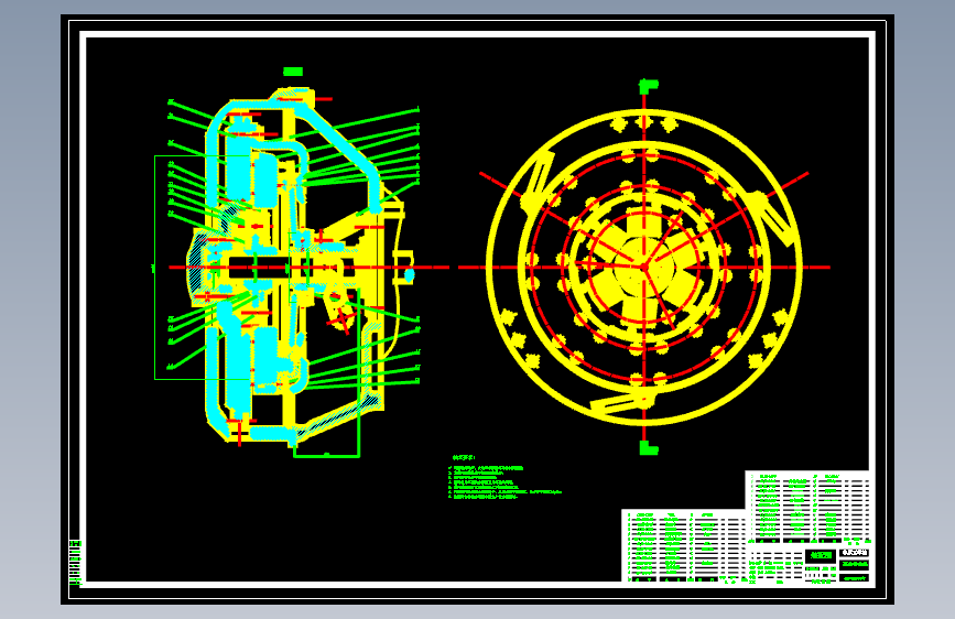 汽车离合器设计CAD图纸