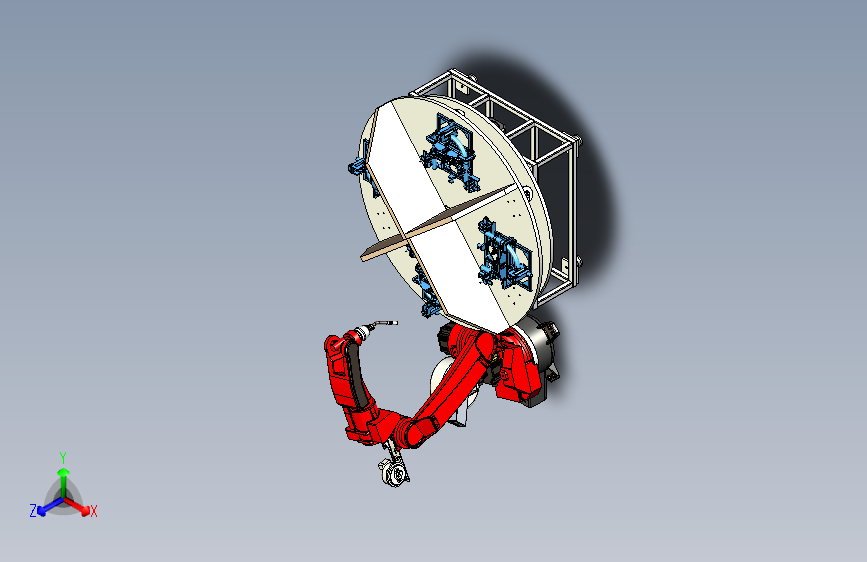 叉车座椅骨架四工位焊接设计