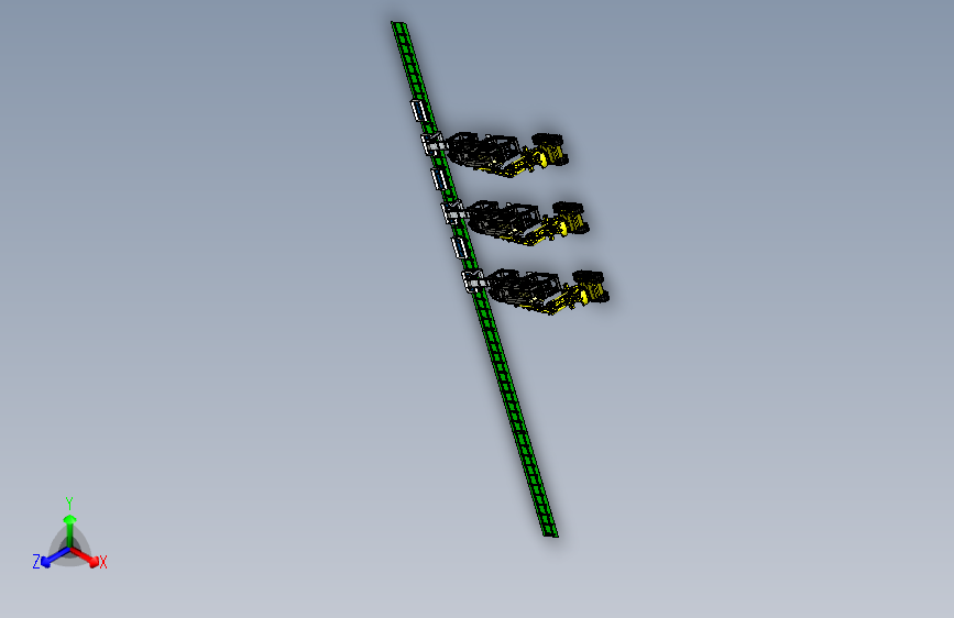 大型碎煤机设备与轨道小车运输组合模拟
