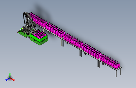 复合AGV运输饮料瓶模拟