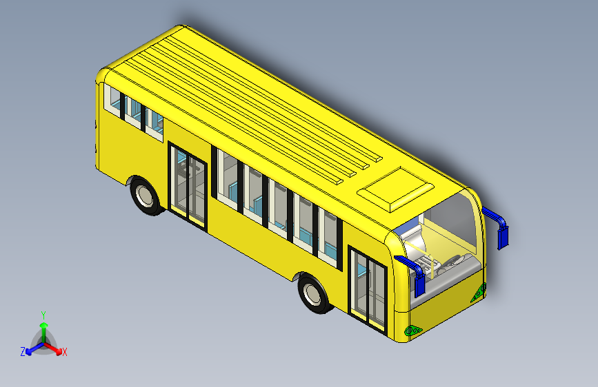 公交巴士前后开门