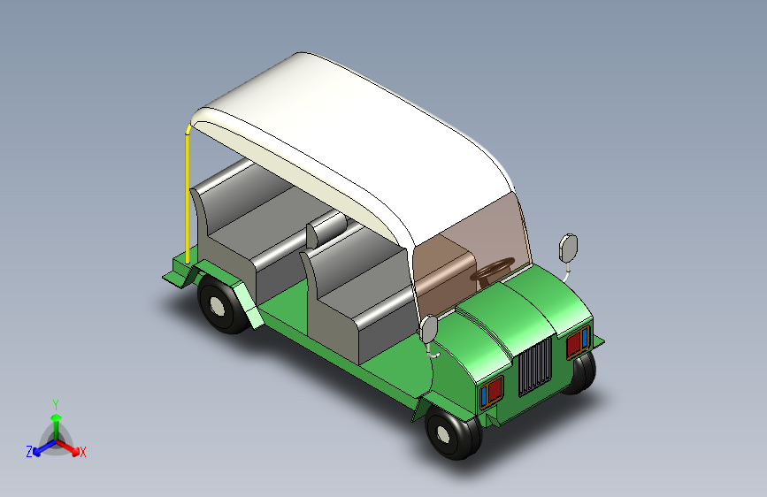 观光旅游车复古