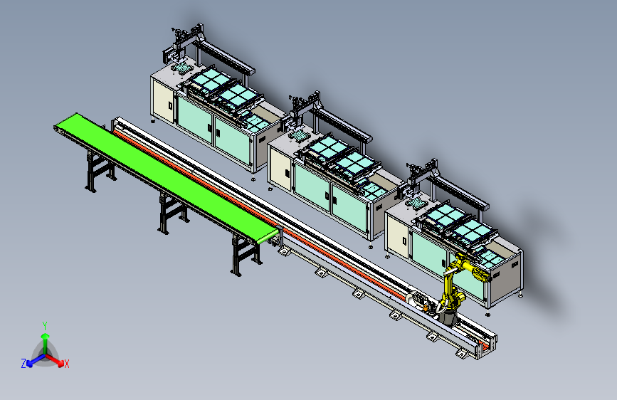 机器人地轨上下料