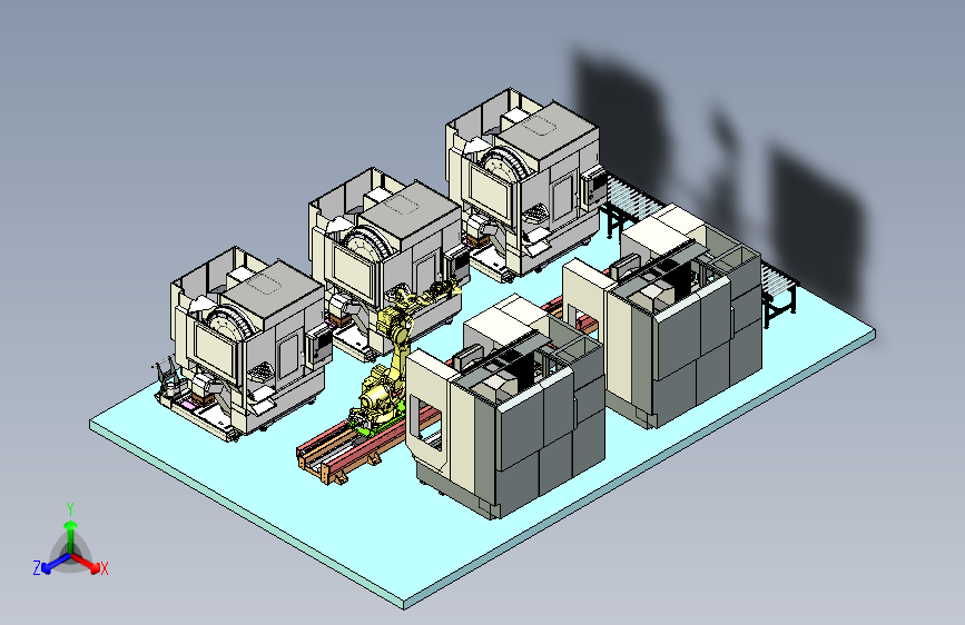 机器人第七轴机床上下料