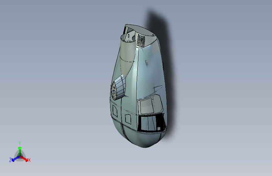A0001378-罗宾逊R44水下潜航器潜水艇 主视图