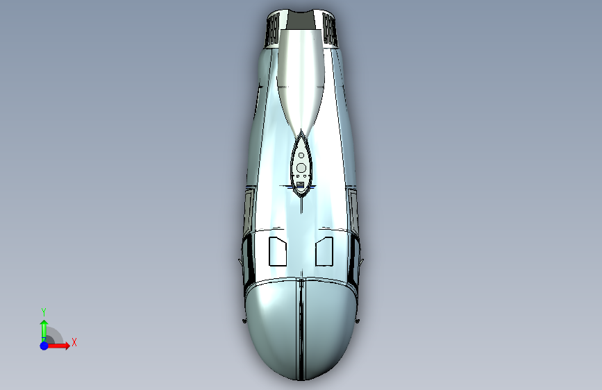 A0001378-罗宾逊R44水下潜航器潜水艇 正面视图