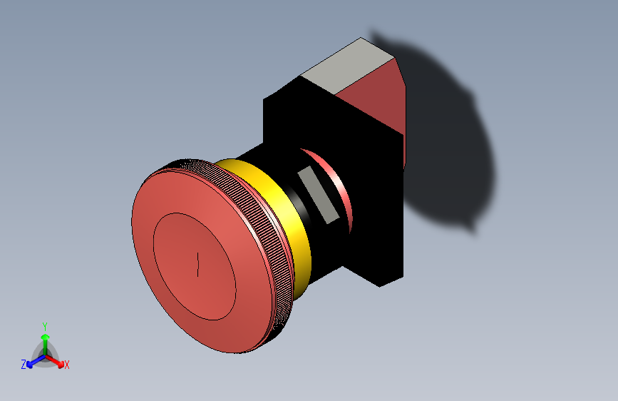 B2001739-Starelo 22mm 1NC 红色蘑菇紧急停止金属锁扣按钮开关