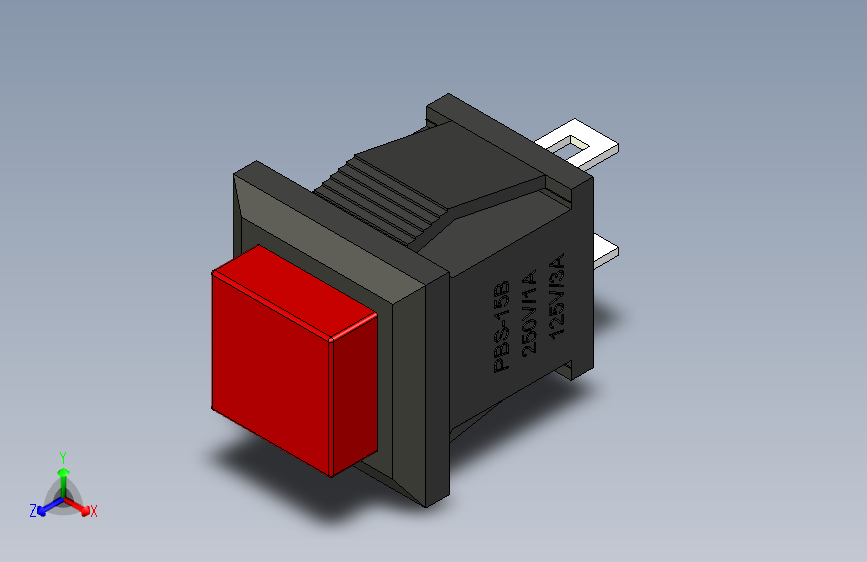 B2001742-按钮开关 PBS-15B 红色