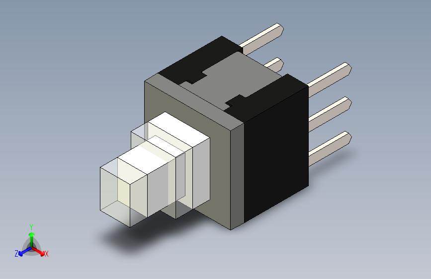 B2001848-锁存式双刀双掷推杆开关，5.8x5.8mm