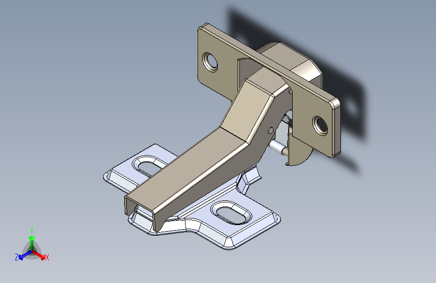 B3001636-橱柜用半覆盖铰链隐藏式铰链合页