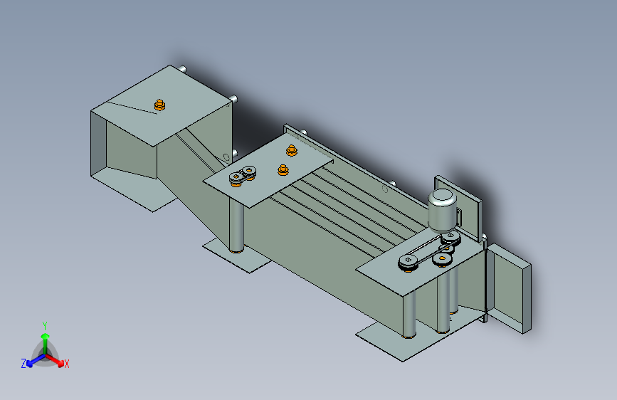 网带式茶叶烘干机含三维UG模型3D建模+CAD图纸+说明书机