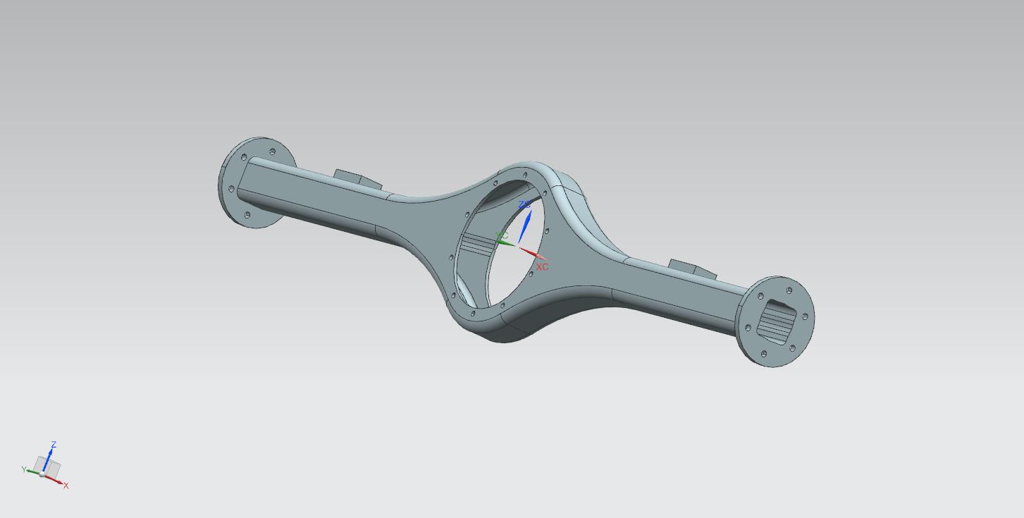 驱动桥壳体模型UG三维