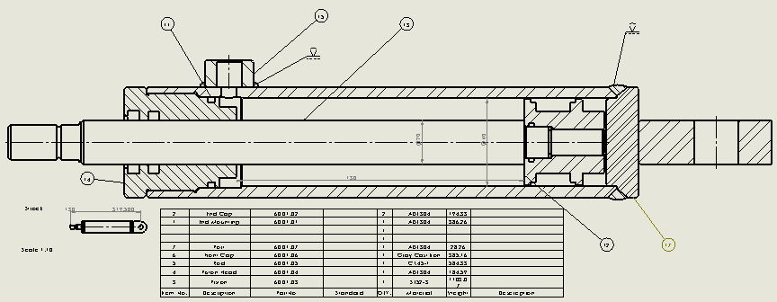 A0001424-焊接型液压缸(后装)40x20x130 毫米