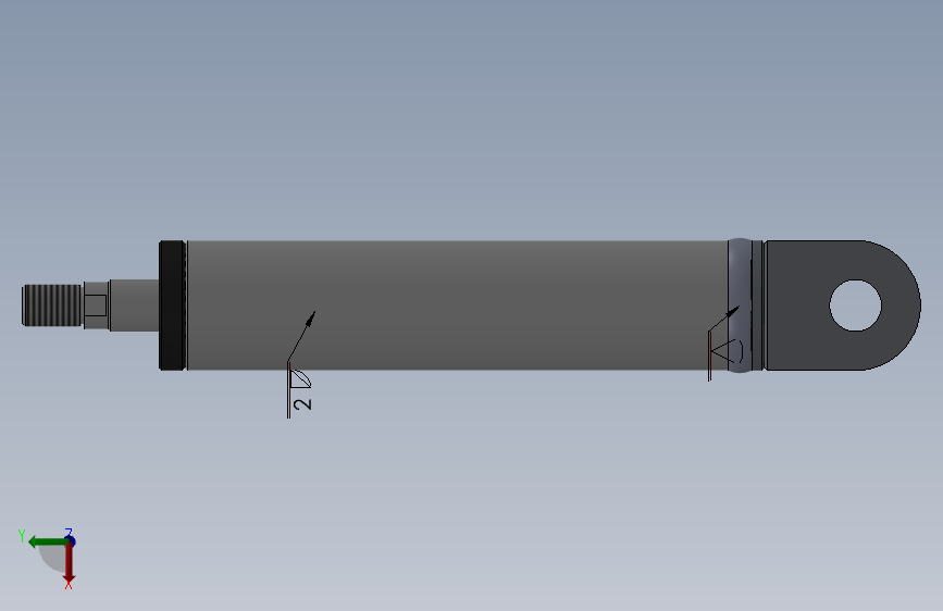 A0001424-焊接型液压缸（后装）40x20x130 毫米