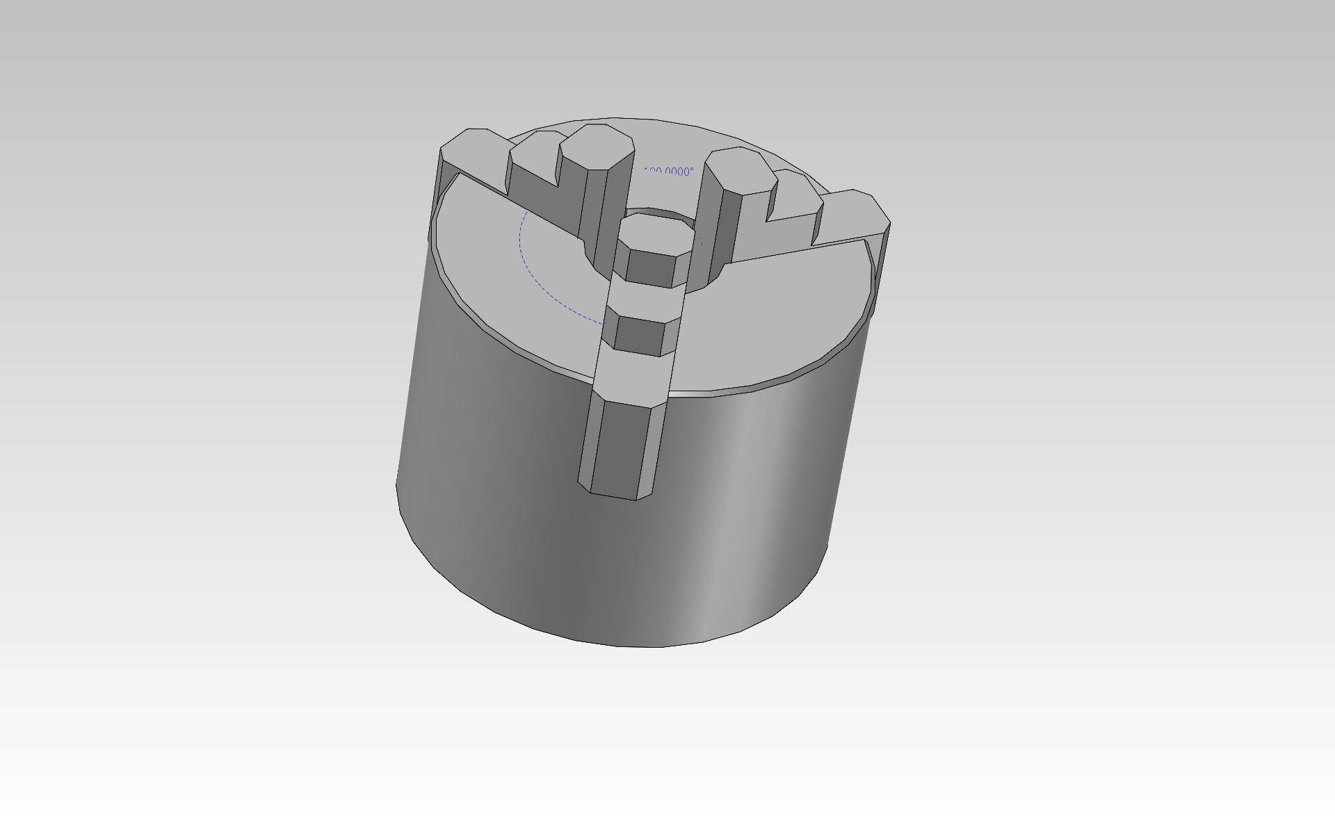 车床卡盘3爪4英寸