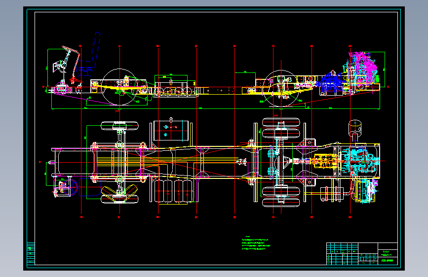 J6820客车底盘布置图