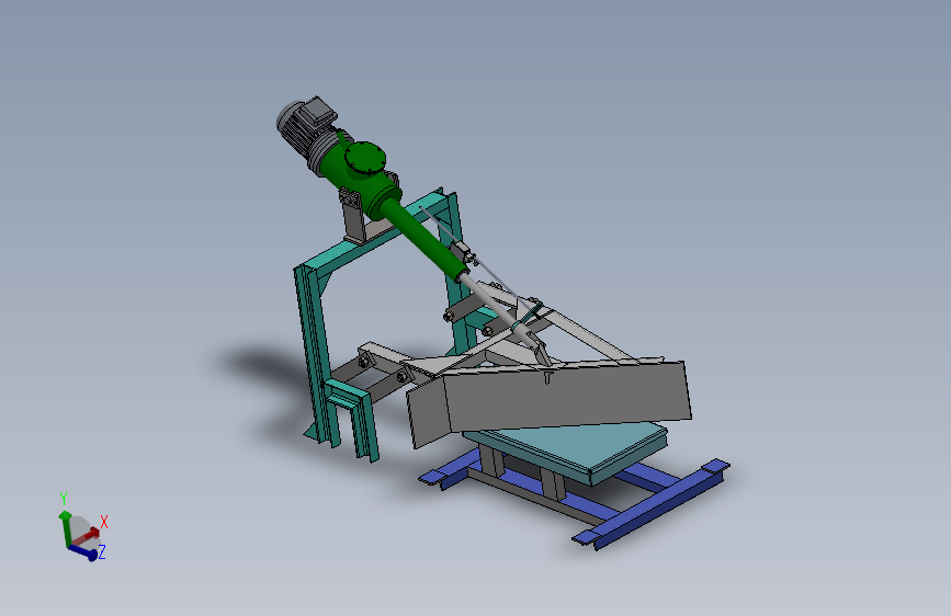 升降式犁式卸料器三维SW模型