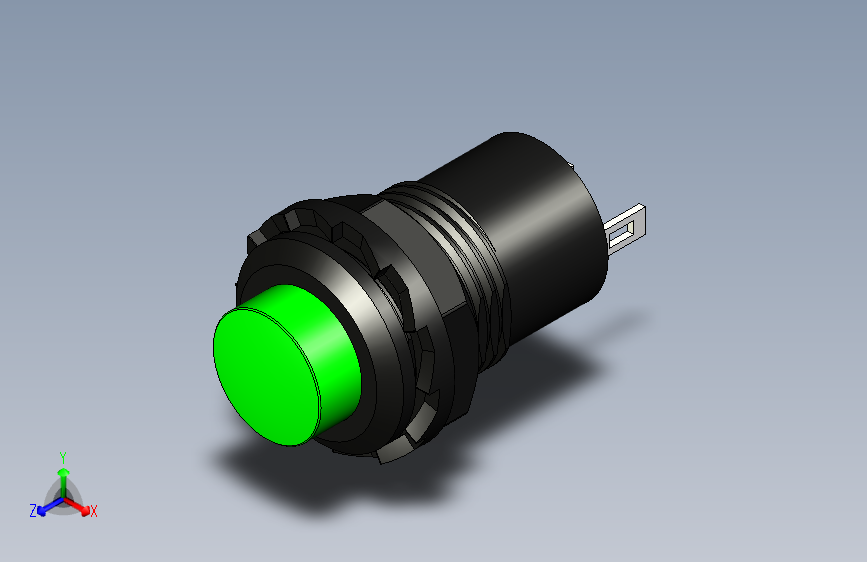 B2002036-16 毫米 临时按钮 绿色