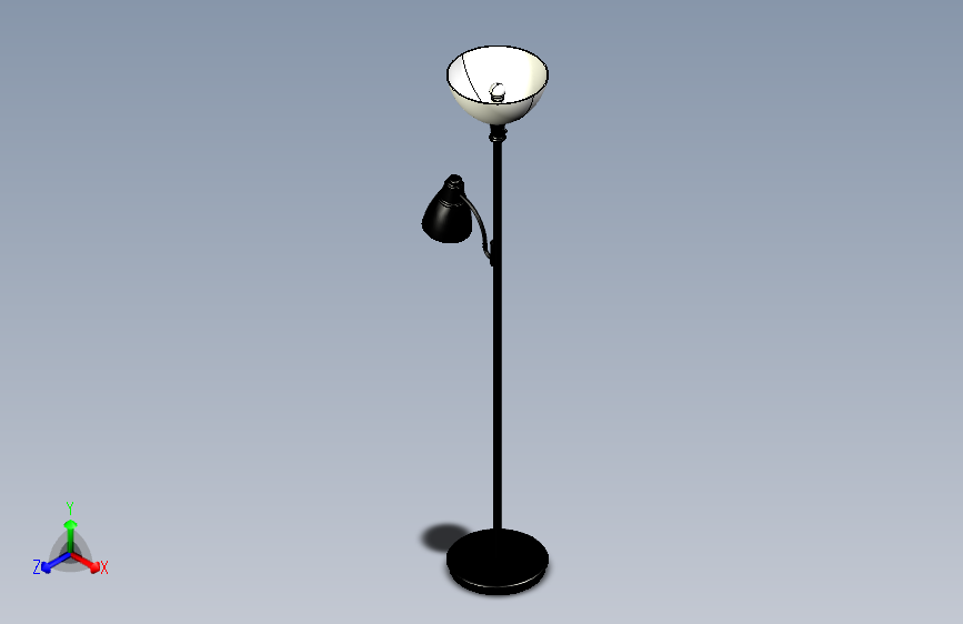 B2002086-火炬落地灯带阅读灯