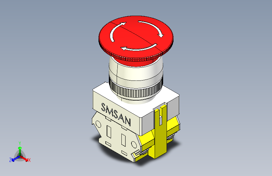 B2002097-急停按钮-φ22蘑菇头按钮