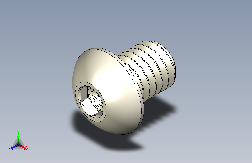 B2002235-38-16 x 12 BHCS钢制圆头内六角螺钉