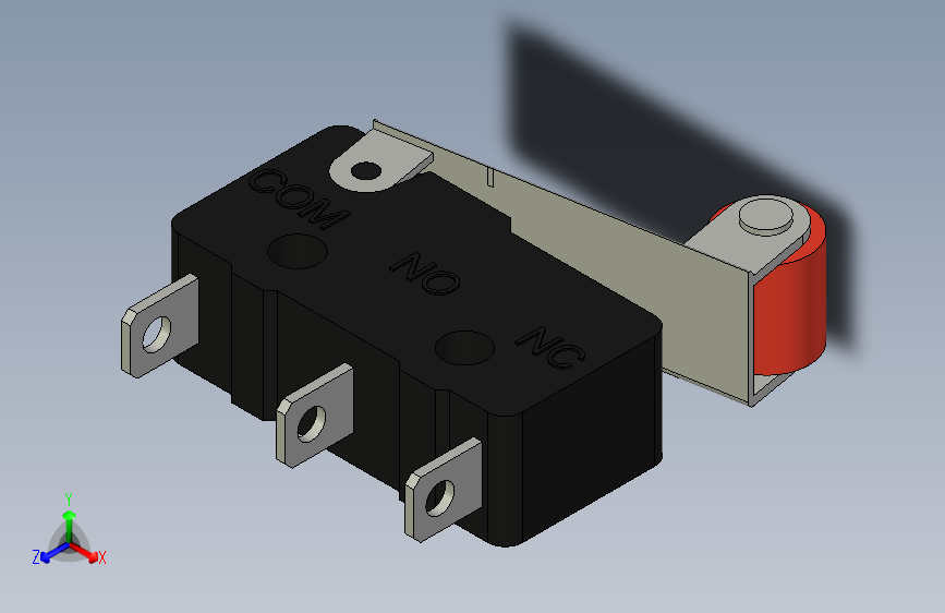 B2002251-带16.3毫米滚轮杠杆的快动开关，3引脚，SPDT，5A