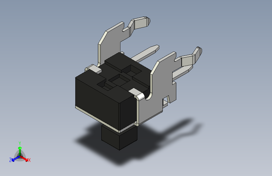 B2002358-触觉开关 6mm 方形旋钮 主视图