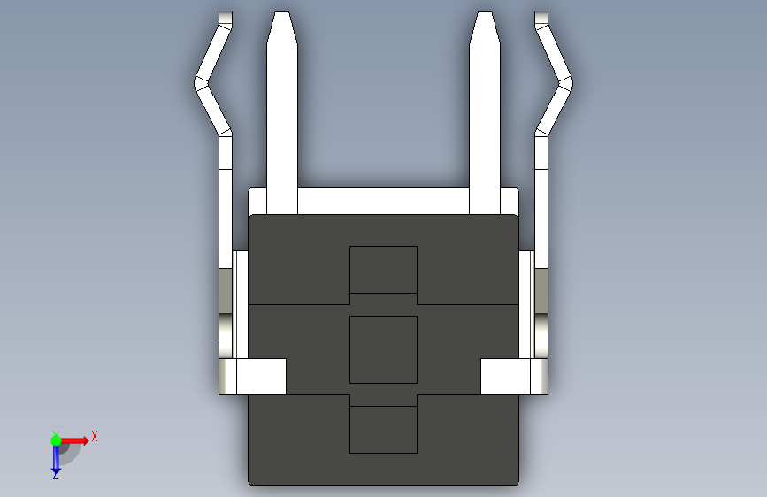 B2002358-触觉开关 6mm 方形旋钮 俯视图