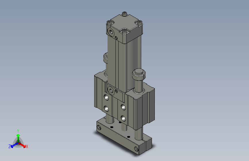 B2002391-气动滑块带导杆的气缸