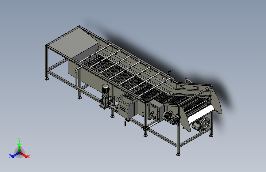 果蔬清洗机三维图Solidworks-果蔬清洗机三维SW模型