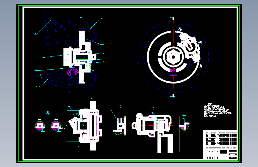 某中级轿车前轮制动器设计cad图说明书机械设备装置配汽车