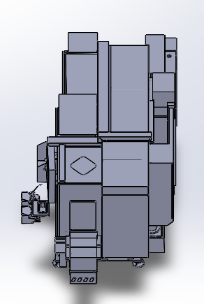 六轴数控加工中心排屑机模型